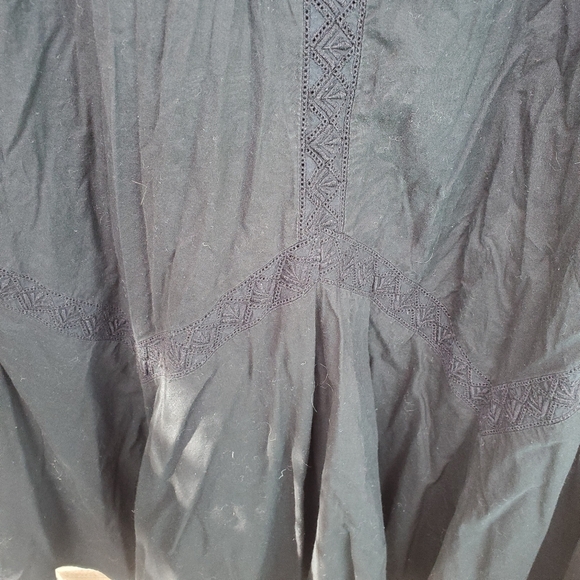 Vintage y2k black button up flowy maxi skirt - Picture 3 of 5